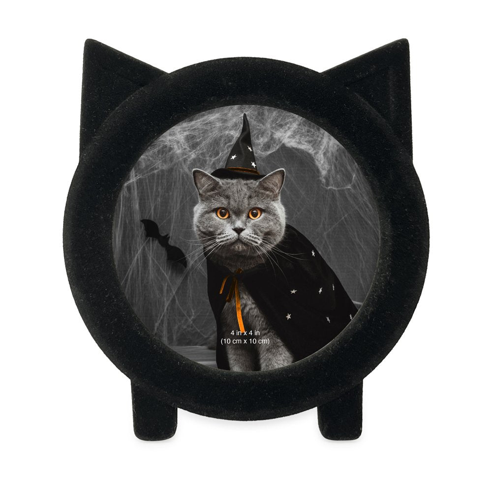 Isaac Jacobs 4x4 Round Resin Sentiment Cat Picture Frame