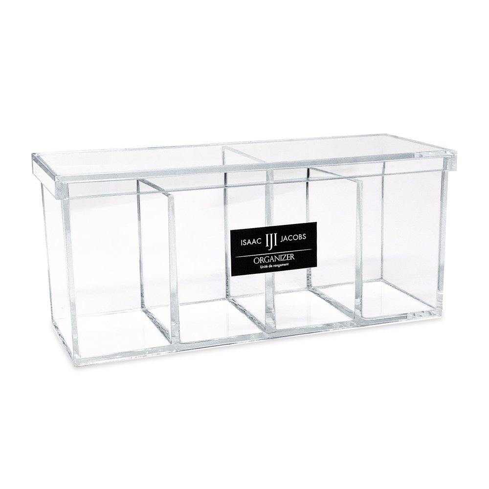Isaac Jacobs 12-Compartment Clear Acrylic Drawer Organizer (9.4 L x 6 –  Isaac Jacobs International