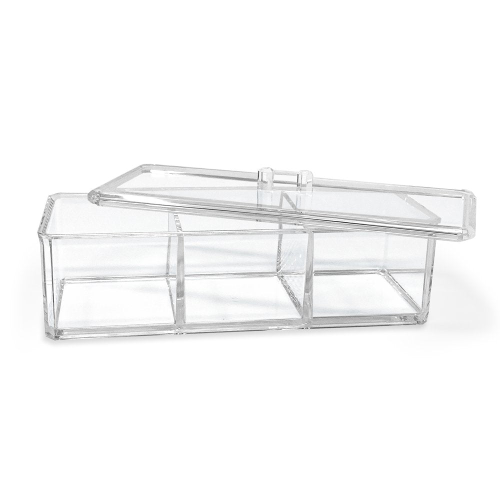 Isaac Jacobs 3-Compartment Clear Acrylic Rectangular Stackable Organiz –  Isaac Jacobs International