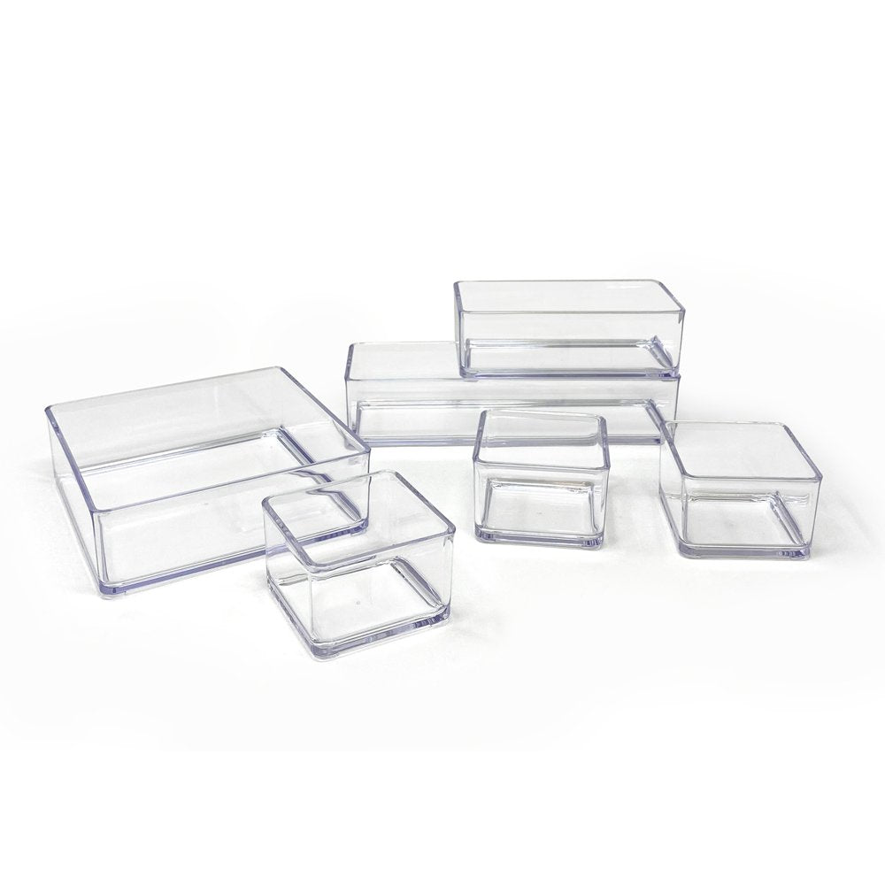 Isaac Jacobs Divided Clear Plastic Organizer (10.75” x 6.5” x 3.7”) w/ –  Isaac Jacobs International