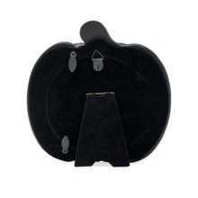 Isaac Jacobs 4x4 Pumpkin-Shaped Picture Frame For Halloween Or Fall Décor, Photo Tabletop & Wall Display Hanging Display