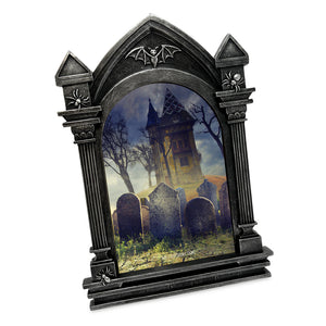 Isaac Jacobs 4x6 Haunted House Vault Picture Frame For Photo Tabletop & Wall Display Hanging Display & Home Décor