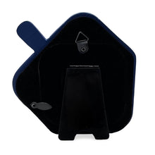 Isaac Jacobs 3x3 Dreidel Picture Frame - Hanukkah Photo Gift for Loved Ones, Holiday Tabletop or Wall Display, Elegant Home Décor_#color_navy_3x3