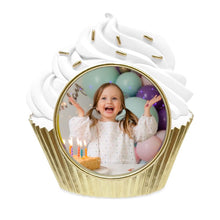Isaac Jacobs 4x4 Cupcake Frame with Easel for Tabletop Display, Decorative Art Design, Home Décor_#color_
White/Champagne