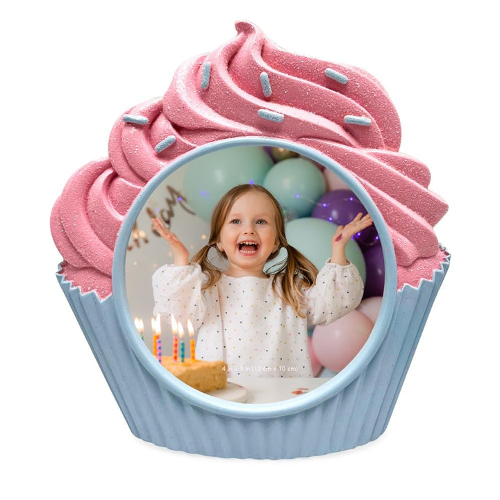 Isaac Jacobs 4x4 Cupcake Frame with Easel for Tabletop Display, Decorative Art Design, Home Décor_