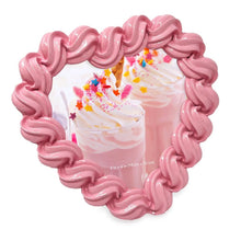 Isaac Jacobs 4x4 Glossy Frosting Heart-shaped Picture Frame with Easel & Hook for Tabletop & Wall Display, Decorative Art Design, Home Décor, Gallery Wall, Desktop Display_#color_pink