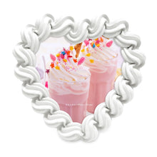 Isaac Jacobs 4x4 Glossy Frosting Heart-shaped Picture Frame with Easel & Hook for Tabletop & Wall Display, Decorative Art Design, Home Décor, Gallery Wall, Desktop Display_#color_white