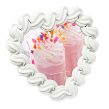 Isaac Jacobs 4x4 Glossy Frosting Heart-shaped Picture Frame with Easel & Hook for Tabletop & Wall Display, Decorative Art Design, Home Décor, Gallery Wall, Desktop Display_#color_white