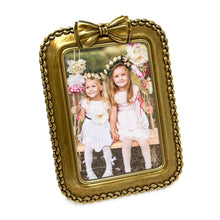 Isaac Jacobs 4x6 Braided Bow Frame for Tabletop and Wall Display, Decorative Design, Tables, Bookshelves, Desks, Home Décor, Photo Gallery, Art#color_Gold