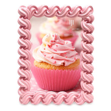 Isaac Jacobs 4x6 Glossy Frosting Rectangle Picture Frame with Easel & Hook for Tabletop & Wall Display, Decorative Art Design, Home Décor, Gallery Wall, Bookshelf, Desktop Display#color_pink