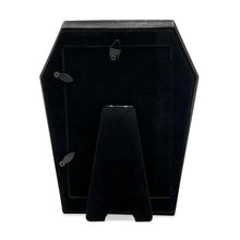 Isaac Jacobs 4x6 Vampire Coffin-Shaped Picture Frame For Photo Tabletop & Wall Display Hanging Display & Home Décor_#color_black_with_silver