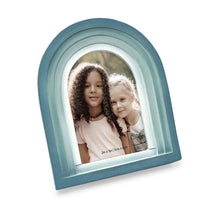 Isaac Jacobs Arc Resin Picture Frame with Gradient Design, Decorative Photo Frame, Tabletop and Wall Display, Hanging Display and Home Decor#color_blue_2x3