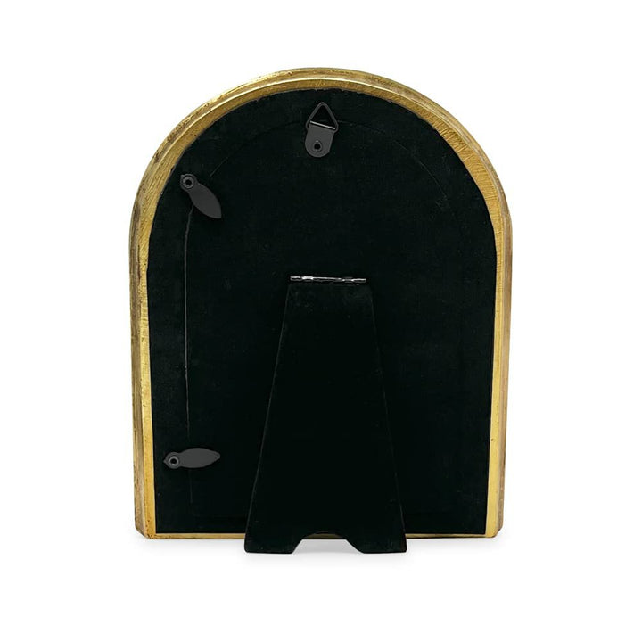 Isaac Jacobs Arc Resin Picture Frame with Gradient Design, Decorative Photo Frame, Tabletop and Wall Display, Hanging Display and Home Decor