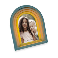 Isaac Jacobs Arc Resin Picture Frame with Gradient Design, Decorative Photo Frame, Tabletop and Wall Display, Hanging Display and Home Decor#color_rainbow_2x3