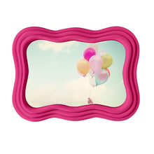 Isaac Jacobs Curved Deco Frame for Tabletop and Wall Display, Decorative Art, Design, Home Décor, Gift_#color_Fuchsia_4x6