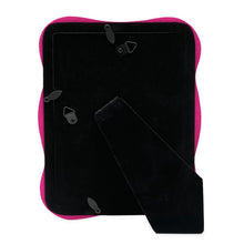 Isaac Jacobs Curved Deco Frame for Tabletop and Wall Display, Decorative Art, Design, Home Décor, Gift_#color_Fuchsia_5x7