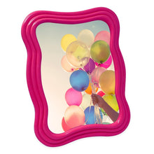 Isaac Jacobs Curved Deco Frame for Tabletop and Wall Display, Decorative Art, Design, Home Décor, Gift_#color_Fuchsia_5x7