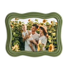 Isaac Jacobs Curved Deco Frame for Tabletop and Wall Display, Decorative Art, Design, Home Décor, Gift_#color_Green_5x7