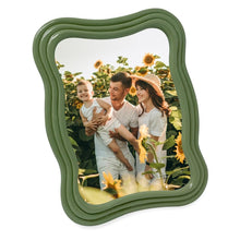 Isaac Jacobs Curved Deco Frame for Tabletop and Wall Display, Decorative Art, Design, Home Décor, Gift_#color_Green_5x7