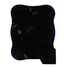 Isaac Jacobs Curved Deco Frame for Tabletop and Wall Display, Decorative Art, Design, Home Décor, Gift_#color_Navy_5x7