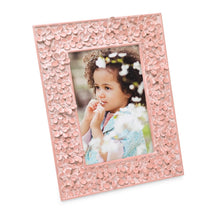 Isaac Jacobs Flower Textured Hand-Crafted Resin Picture Frame w/Easel & Hook for Tabletop & Wall Display, Decorative Floral Design Home Décor, Photo Gallery, Art_#color_pink_4x6