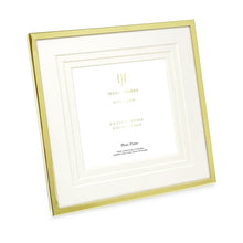 Isaac Jacobs Metal Picture Frame, Triple Matted Classic Metal Photo Frame Made For Tabletop & Hanging Display, Photo Gallery and Wall Art_#color_gold_6x6 (Matted 4x4)