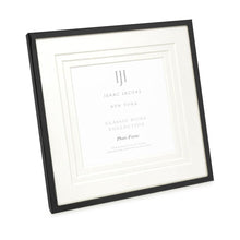 Isaac Jacobs Metal Picture Frame, Triple Matted Classic Metal Photo Frame Made For Tabletop & Hanging Display, Photo Gallery and Wall Art_#color_black_6x6 (Matted 4x4)