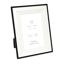 Isaac Jacobs Metal Picture Frame, Triple Matted Classic Metal Photo Frame Made For Tabletop & Hanging Display, Photo Gallery and Wall Art_#color_black_6x8 (Matted 4x6)