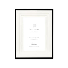 Isaac Jacobs Metal Picture Frame, Triple Matted Classic Metal Photo Frame Made For Tabletop & Hanging Display, Photo Gallery and Wall Art_#color_black_6x8 (Matted 4x6)