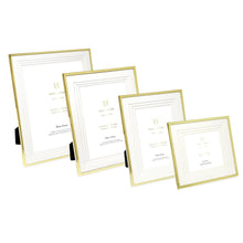 Isaac Jacobs Metal Picture Frame, Triple Matted Classic Metal Photo Frame Made For Tabletop & Hanging Display, Photo Gallery and Wall Art_#color_gold_10x12 (Matted 8x10)