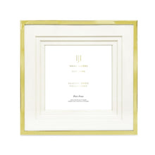 Isaac Jacobs Metal Picture Frame, Triple Matted Classic Metal Photo Frame Made For Tabletop & Hanging Display, Photo Gallery and Wall Art_#color_gold_6x6 (Matted 4x4)