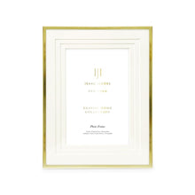 Isaac Jacobs Metal Picture Frame, Triple Matted Classic Metal Photo Frame Made For Tabletop & Hanging Display, Photo Gallery and Wall Art_#color_gold_6x8 (Matted 4x6)