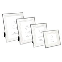 Isaac Jacobs Metal Picture Frame, Triple Matted Classic Metal Photo Frame Made For Tabletop & Hanging Display, Photo Gallery and Wall Art_#color_silver_10x12 (Matted 8x10)