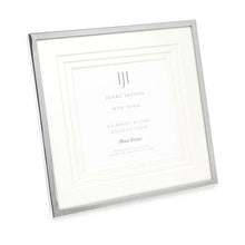 Isaac Jacobs Metal Picture Frame, Triple Matted Classic Metal Photo Frame Made For Tabletop & Hanging Display, Photo Gallery and Wall Art_#color_silver_6x6 (Matted 4x4)