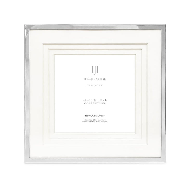 Isaac Jacobs Metal Picture Frame, Triple Matted Classic Metal Photo Frame Made For Tabletop &amp; Hanging Display, Photo Gallery and Wall Art_