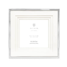 Isaac Jacobs Metal Picture Frame, Triple Matted Classic Metal Photo Frame Made For Tabletop & Hanging Display, Photo Gallery and Wall Art_#color_silver_6x6 (Matted 4x4)