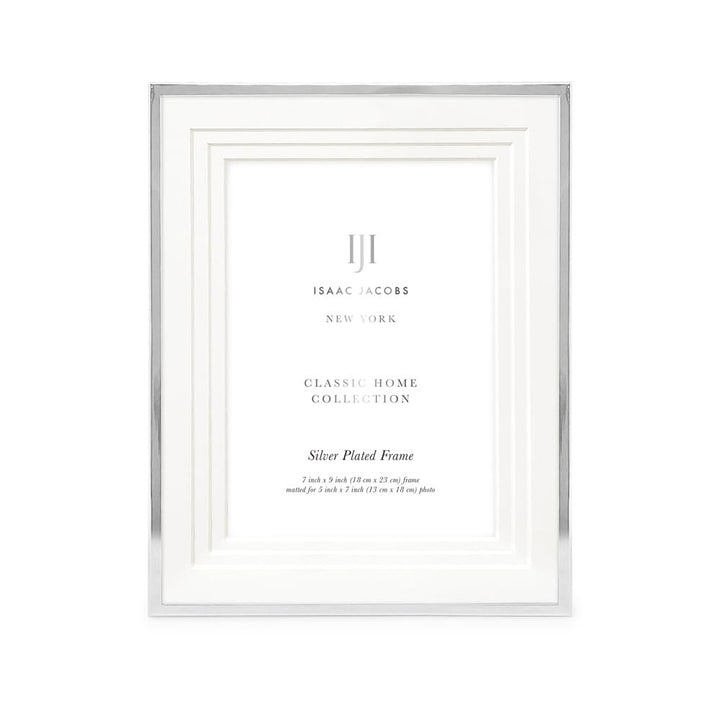 Isaac Jacobs Metal Picture Frame, Triple Matted Classic Metal Photo Frame Made For Tabletop &amp; Hanging Display, Photo Gallery and Wall Art_