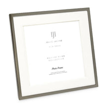 Isaac Jacobs Metal Picture Frame#color_Pewter_6x6 (Matted 4x4)