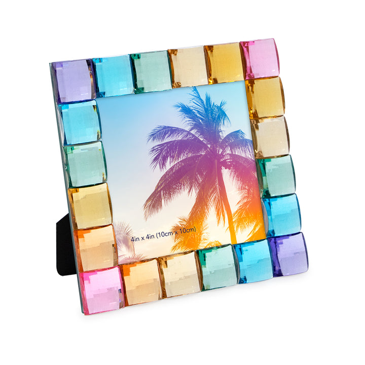 Isaac Jacobs Decorative Sparkling Jewel Picture Frame, Photo Display &amp; Home Décor