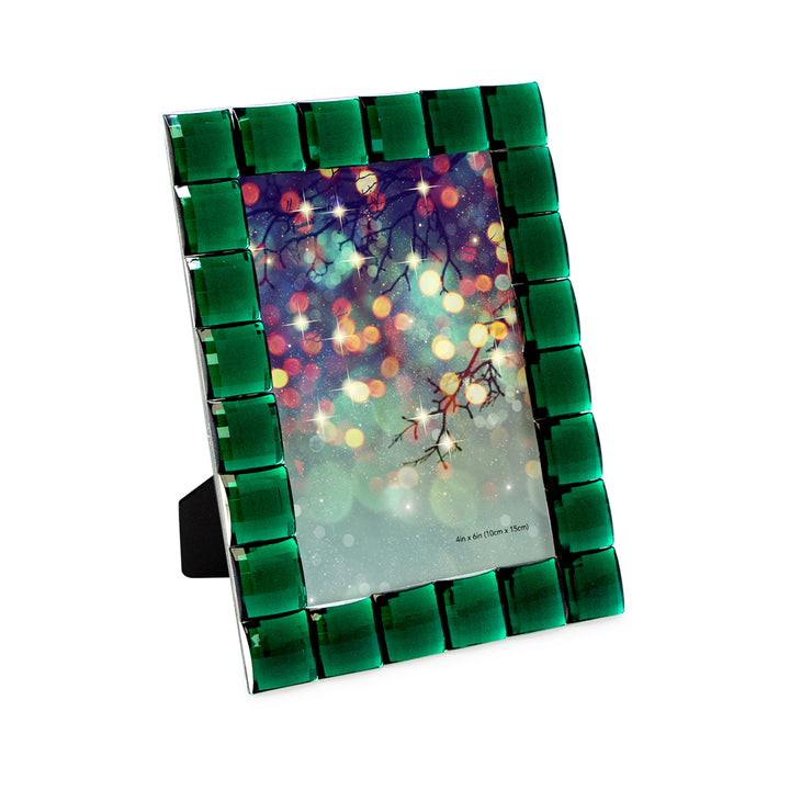 Isaac Jacobs Decorative Sparkling Jewel Picture Frame, Photo Display &amp; Home Décor