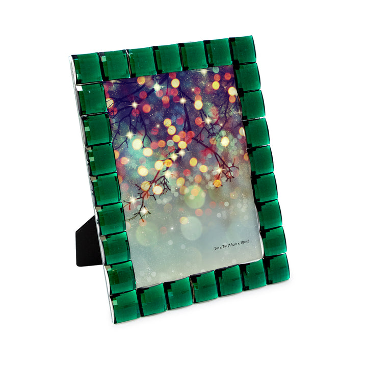 Isaac Jacobs Decorative Sparkling Jewel Picture Frame, Photo Display &amp; Home Décor