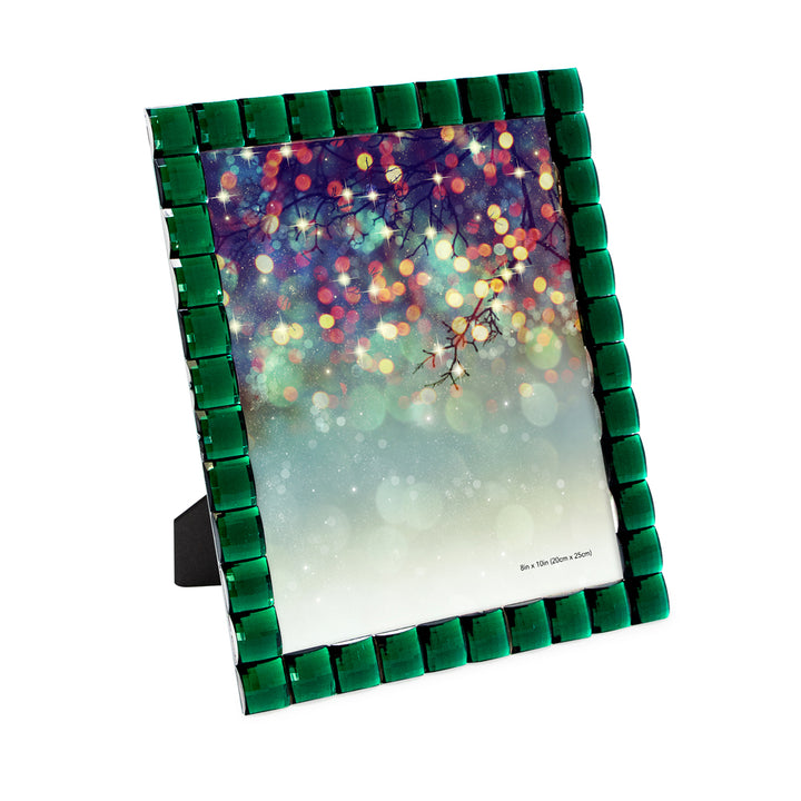 Isaac Jacobs Decorative Sparkling Jewel Picture Frame, Photo Display &amp; Home Décor