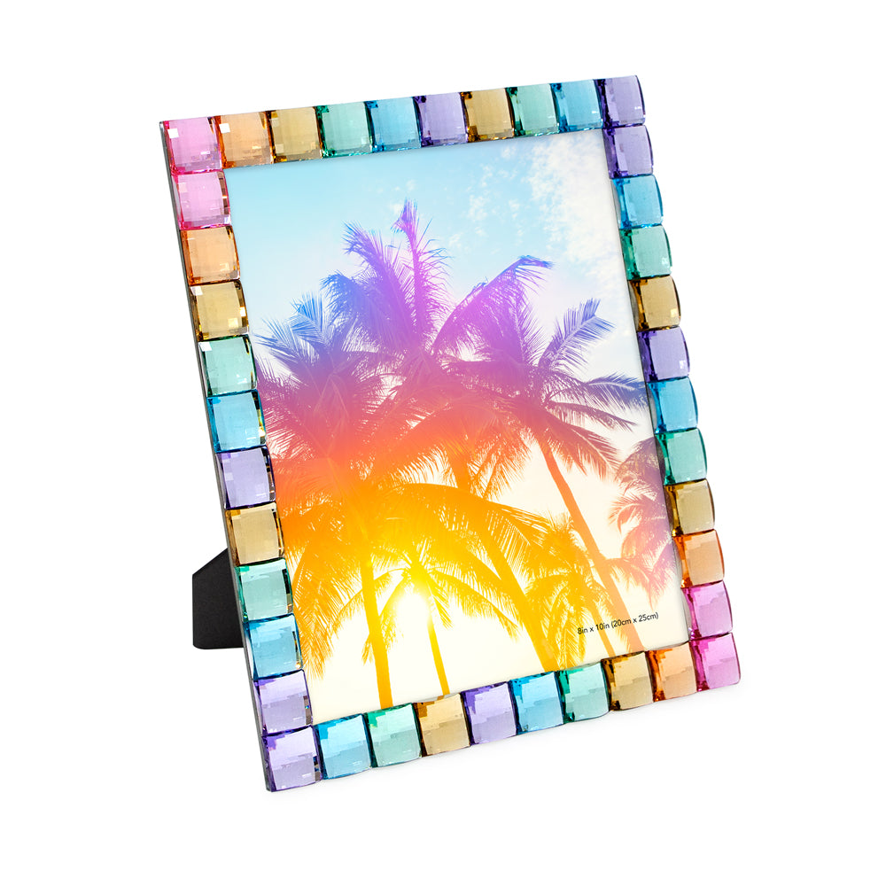 Isaac Jacobs Decorative Sparkling Jewel Picture Frame, Photo Display &amp; Home Décor