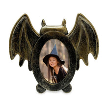 Isaac Jacobs 4x4 Bat-Shaped Picture Frame With Ears And Wings Detail, Photo Tabletop & Wall Display Hanging Display & Home Décor_#color_matt_black_with_gold_2x3