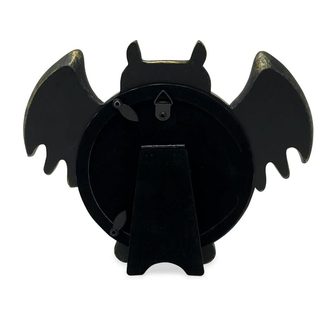 Isaac Jacobs 4x4 Bat-Shaped Picture Frame With Ears And Wings Detail, Photo Tabletop &amp; Wall Display Hanging Display &amp; Home Décor_