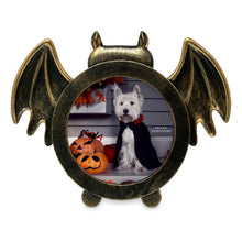 Isaac Jacobs 4x4 Bat-Shaped Picture Frame With Ears And Wings Detail, Photo Tabletop & Wall Display Hanging Display & Home Décor_#color_matt_black_with_gold_4x4