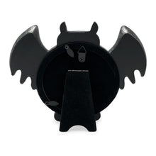 Isaac Jacobs 4x4 Bat-Shaped Picture Frame With Ears And Wings Detail, Photo Tabletop & Wall Display Hanging Display & Home Décor_#color_matt_black_with_silver_4x4
