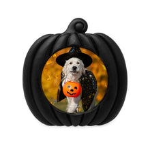 Isaac Jacobs 4x4 Pumpkin-Shaped Picture Frame For Halloween Or Fall Décor, Photo Tabletop & Wall Display Hanging Display