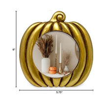 Isaac Jacobs 4x4 Pumpkin-Shaped Picture Frame For Halloween Or Fall Décor, Photo Tabletop & Wall Display Hanging Display_#color_Antique_Gold_4x4