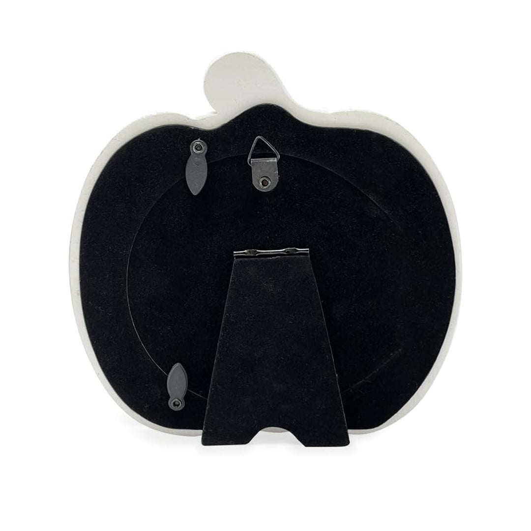 Isaac Jacobs 4x4 Pumpkin-Shaped Picture Frame For Halloween Or Fall Décor, Photo Tabletop &amp; Wall Display Hanging Display_